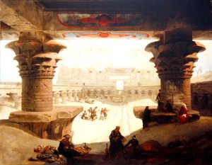 Świątynia Edfou, Górny Egipt autorstwa David Roberts