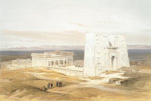 Świątynia Edfu, rycina Davida Robertsa autorstwa David Roberts