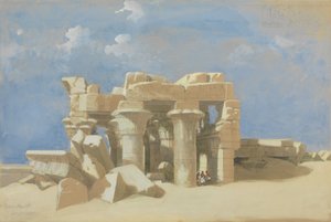 Widok na Kom Ombo autorstwa David Roberts