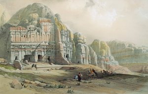 Widok ruin Petry w Jordanii, David Roberts autorstwa David Roberts