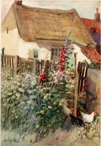 Ogród (ołówek i akwarela na płycie) autorstwa David T. Robertson