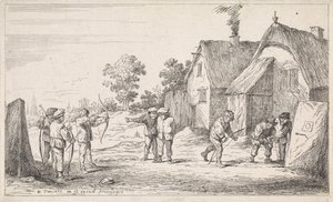 łucznicy Plenerowe sceny rodzajowe (tytuł serialu) autorstwa David Teniers (II)