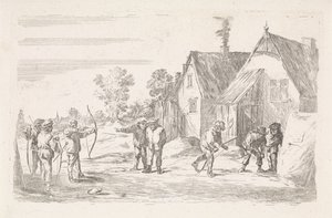 łucznicy Plenerowe sceny rodzajowe (tytuł serialu) autorstwa David Teniers (II)