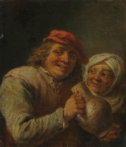 Stary mężczyzna i kobieta, XVIII wiek.
