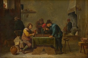 Gracze w tryktrak 1645 autorstwa David Teniers the Younger