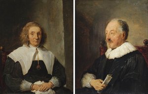 Portret kobiety i Portret mężczyzny autorstwa David Teniers the Younger