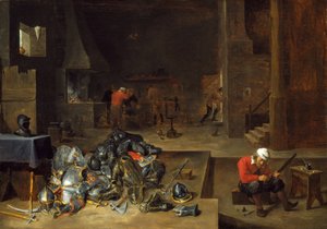 Sklep Płatnerza autorstwa David Teniers the Younger