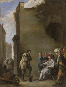 Przypowieść o robotnikach w winnicy autorstwa David Teniers the Younger