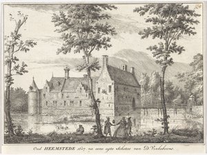 Widok na Stare Heemstede Oud Heemstede 1607. według szkicu egte D. Vinkeboonsa (tytuł na obiekcie)