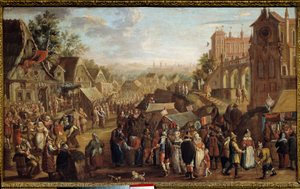 Kermesse. Impreza na wsi. Obraz Davida Vinckboonsa (lub Vinckeboons lub Vinkeboons 1576-1629) autorstwa David Vinckeboons