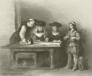 Kolumb w klasztorze La Rabida autorstwa David Wilkie