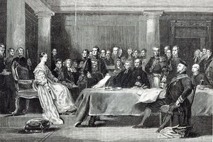 Pierwsza Rada Królowej, z „Godziny wypoczynku”, 1888 r.