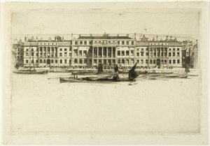 Custom House, płyta pierwsza z zestawu London autorstwa David Young Cameron