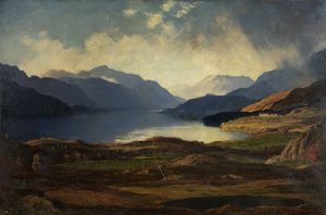 Loch Lomond (olej na płótnie) autorstwa David Young Cameron