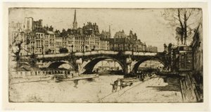 Pont Neuf, płyta pierwsza z zestawu paryskiego autorstwa David Young Cameron