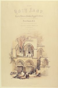 Strona tytułowa z tomu I Ziemi Świętej, rytowana przez Louisa Haghe (1806-1885) opublikowana w Londynie, 1842 autorstwa David after Roberts