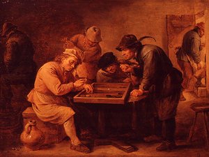 Gra w Tric-Trac autorstwa David Teniers the Younger