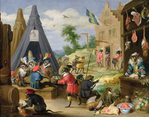 Obóz małp autorstwa David Teniers the Younger