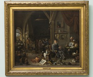 Alchemik, lata 70. XVII w. (olej na płótnie) autorstwa David Teniers the Younger