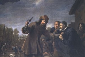 Atak na wioskę, 1648 autorstwa David Teniers the Younger