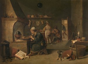 Alchemik (olej na drewnie)