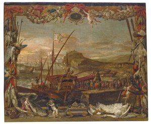 Zaokrętowanie Don Juana z Austrii autorstwa David Teniers the Younger