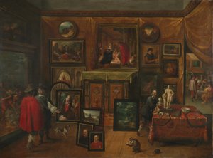 Wnętrze Galerii Obrazów, ok. 1640 autorstwa David Teniers the Younger