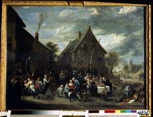 Ślub chłopski. Obraz Davida Teniersa młodszego (1610-1690). Olej na płótnie, 82 x 108 cm autorstwa David Teniers the Younger
