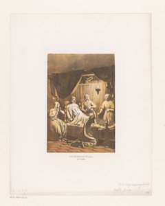 Garnitur składany, XII wiek szaty damskie. XII wiek (tytuł na obiekcie) autorstwa David van der Kellen