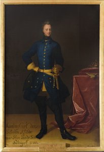 Charles XII, roi de Suede - Portret króla Szwecji Karola XII (1682-1718), autorstwa Kraffta, Davida, von (1655-1724). Olej na płótnie. Wymiar : 249x165 cm. Muzeum Narodowe w Sztokholmie