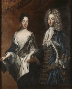 Fryderyk IV de Holstein Gottorp et Edwige Sophie de Suede - Fryderyk IV (1671-1702), książę Holstein-Gottorp i księżna Hedvig Sophia (1681-1708), autorstwa Kraffta, Davida, von (1655-1724). olej na płótnie autorstwa David von Krafft