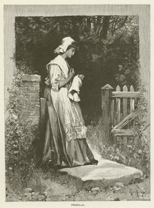 Priscilla (grawerowanie) autorstwa Davidson (after) Knowles