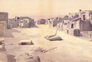 Ulica w Pueblo Oraibi, Tusayan, Arizona,