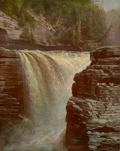 Trenton Falls Near Utica, New York 1873 (olej na płótnie) autorstwa De Witt Clinton Boutelle