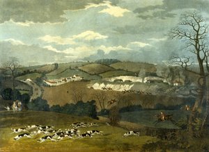 Full Cry, grawerowane przez R.G. Reeve, c.1830 (kolor lito)