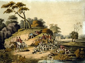 Poranek, Foxhunting, grawerowane przez J.H. Clarke i F. Jekes
