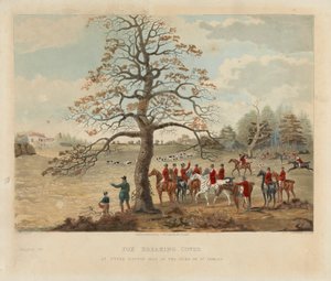 [Polowanie na lisy] zestaw czterech: (2) Fox Breaking Cover / At Upper Gatton Seat of the Duke of St. Alban