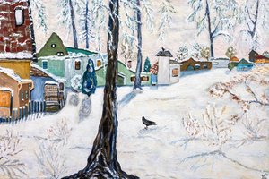 Creston Snow, 2024 (akryl na płótnie) autorstwa Deborah Eve Alastra