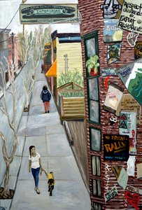 InterUrban, 2016 (akryl na płótnie) autorstwa Deborah Eve Alastra