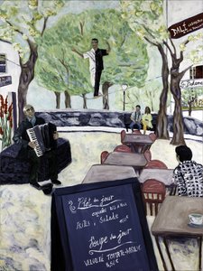Montmartre, 2017 (akryl na płótnie) autorstwa Deborah Eve Alastra