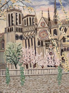 Notre Dame Doves, 2018 (akryl na płótnie) autorstwa Deborah Eve Alastra