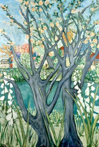 Spring Trees, 2012 (akryl na płótnie) autorstwa Deborah Eve Alastra