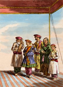 Dziewczyna tańcząca Kuharwa, z "The Costume, Character, Manners, Domestic Habits and Religious Ceremonies of the Mahrattas" T. D. Broughton, akwaforta J. A. Atkinson, 1813 autorstwa Deen Alee