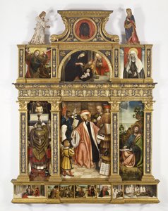 Poliptyk Sant Ivo, ok. 1520 (tempera na płycie, antyczna rama)