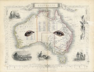 Kolonialny - Australia, 2017 (kolaż wycięty z papieru)