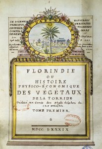 Frontyspis Florindie lub Fizyko-ekonomiczna historia roślin Torride autorstwa Delahaye Delahaye