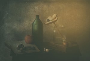 Retro martwa natura na stole autorstwa Delphine Devos