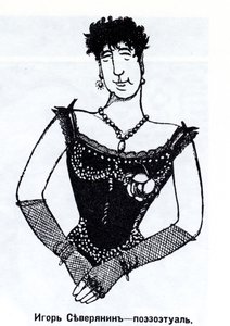 Igor Severyanin 1887-1941 Karykatura, 1915 autorstwa Deni