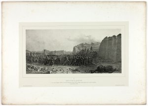 Szturm i zdobycie bastionu nr. 6, z Memories of Italy: Rome Expedition autorstwa Denis Auguste Marie Raffet