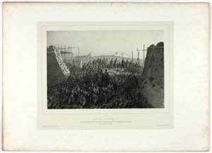 Zdobycie Courtine 6-7, z Souvenirs of Italy: Rome Expedition autorstwa Denis Auguste Marie Raffet